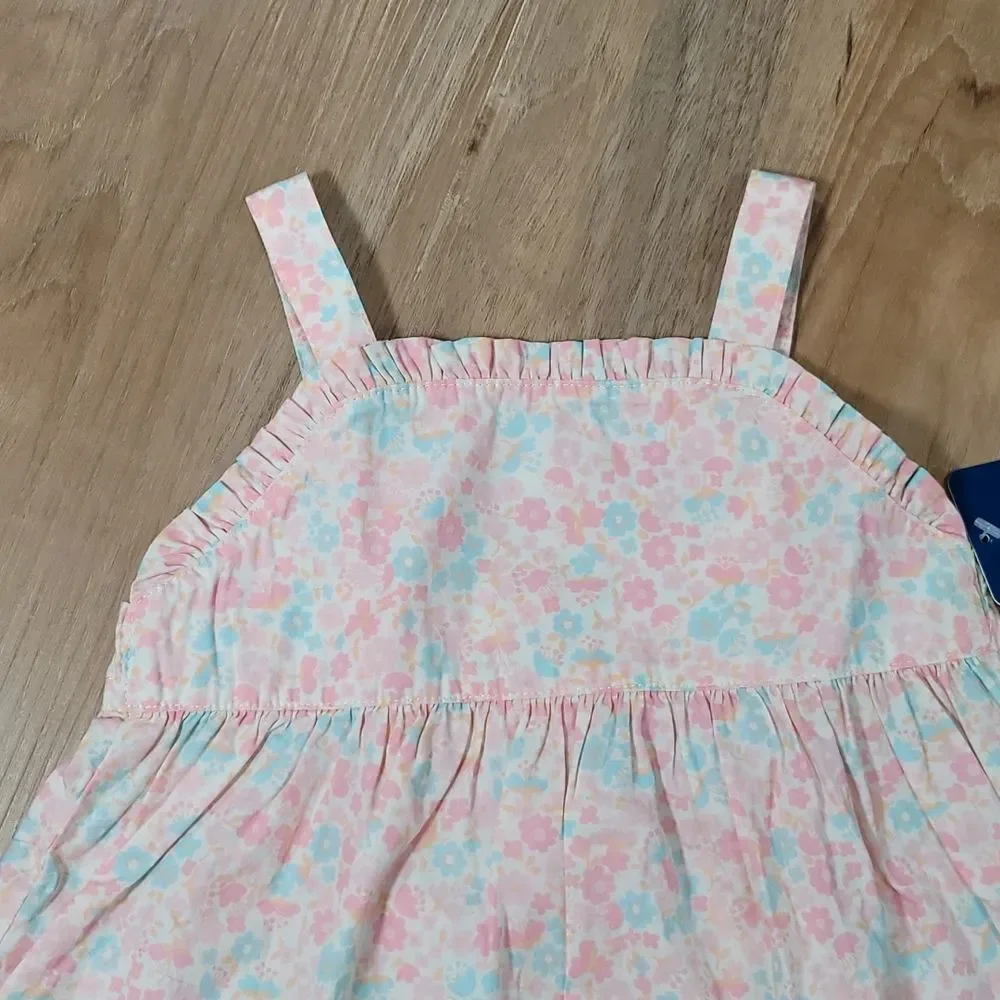 💜NWT Vintage OshKosh Ditsy Floral Sleeveless Dress 3-6 months